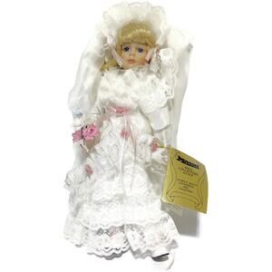 Seymour Mann Bride Porcelain Doll 16" Tall New in Original Box With COA